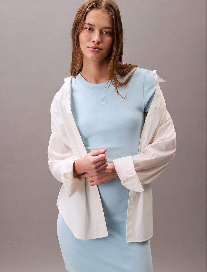 Calvin Klein Jerseyjurk SS CTN CNTR 1X1 RB S - Foto 2