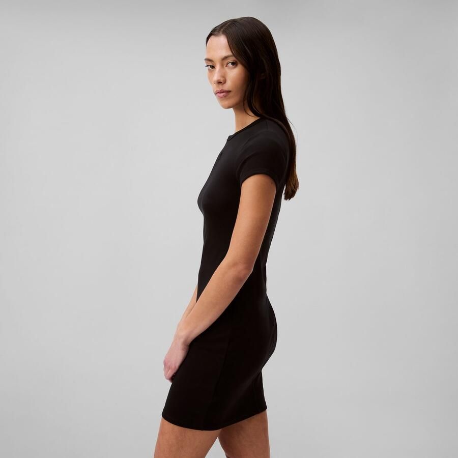 Calvin Klein Jeans Korte Jurk SS CTN CONTOUR 1X1 RIB SS MINI D LV047B266G - Foto 2