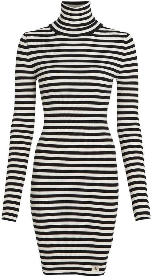 Calvin Klein Jerseyjurk WOVEN LABEL TIGHT SWEATER DRESS - Foto 2