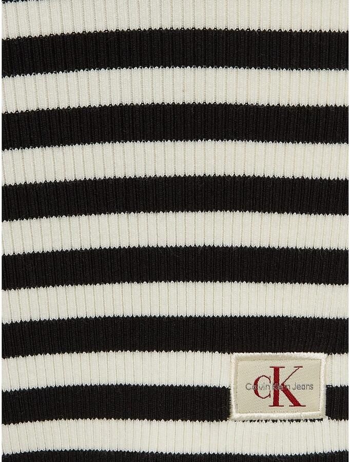 Calvin Klein Jerseyjurk WOVEN LABEL TIGHT SWEATER DRESS