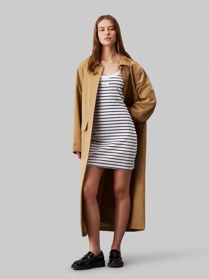 Calvin Klein Jurk met bandjes WOVEN LABEL RIB TANK DRESS - Foto 3