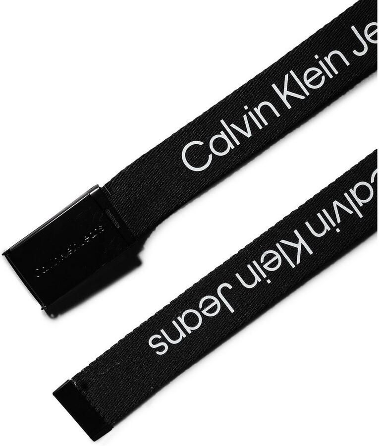 Calvin Klein Koppelriem CANVAS LOGO METALLIC BUCKLE BELT