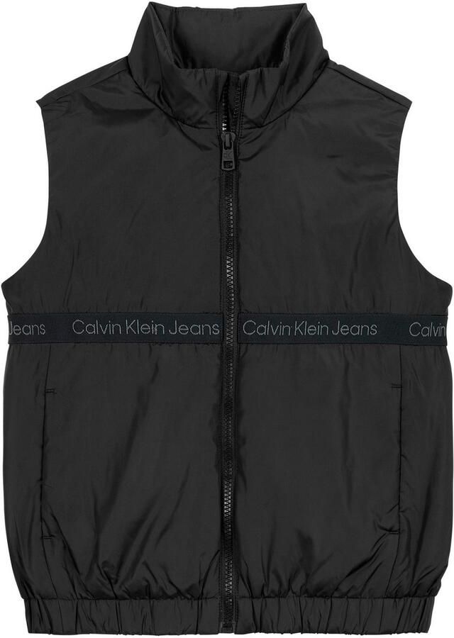 Calvin Klein Korte bodywarmer BOXY LIGHT PADDED TAPE VEST voor kinderen tot 16 jaar met merklabel - Foto 7