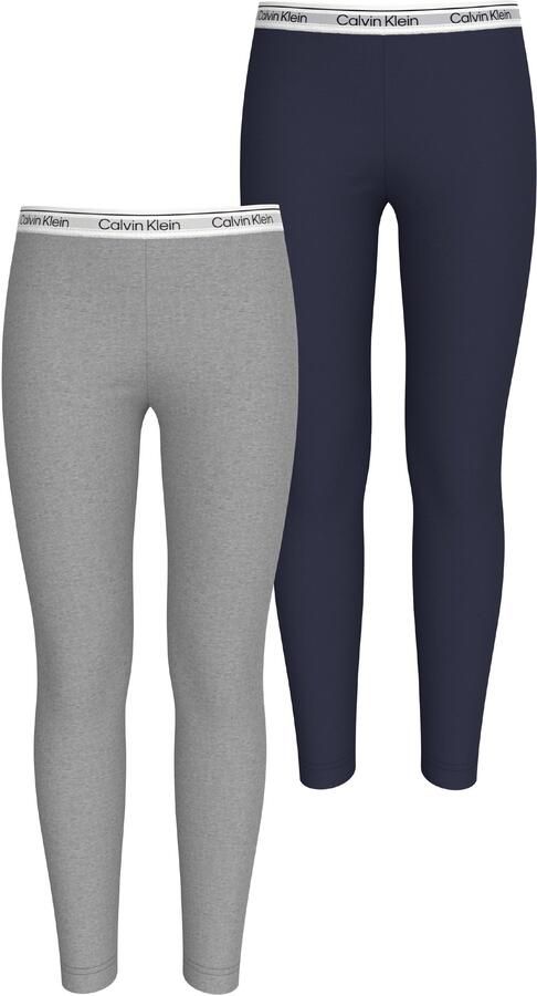 Calvin Klein Legging 2PK LEGGING voor kinderen tot 16 jaar met elastische logo-taileband (set 2-delig) - Foto 2