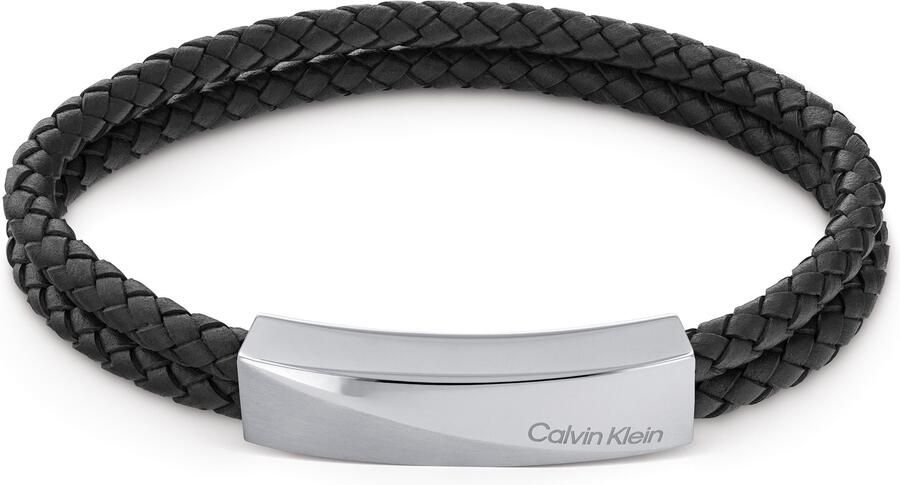Calvin Klein Leren armband Sieraden roestvrij stalen armband leren armband Wikkelarmband