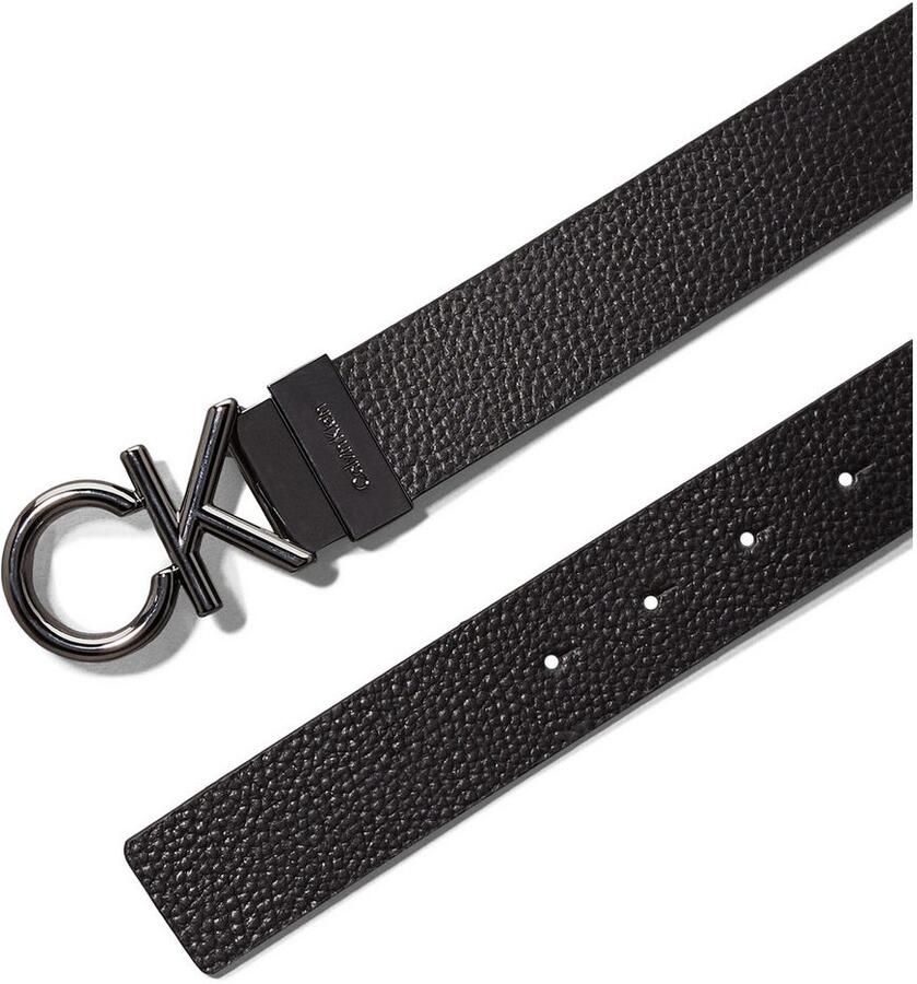 Calvin Klein Leren riem ADJ REV CK METAL BOMBE PB 35MM