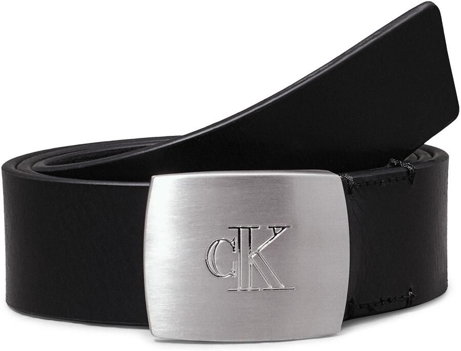 Calvin Klein Jeans Zwarte Leren Riem met Klassieke Gesp Black Heren - Foto 6
