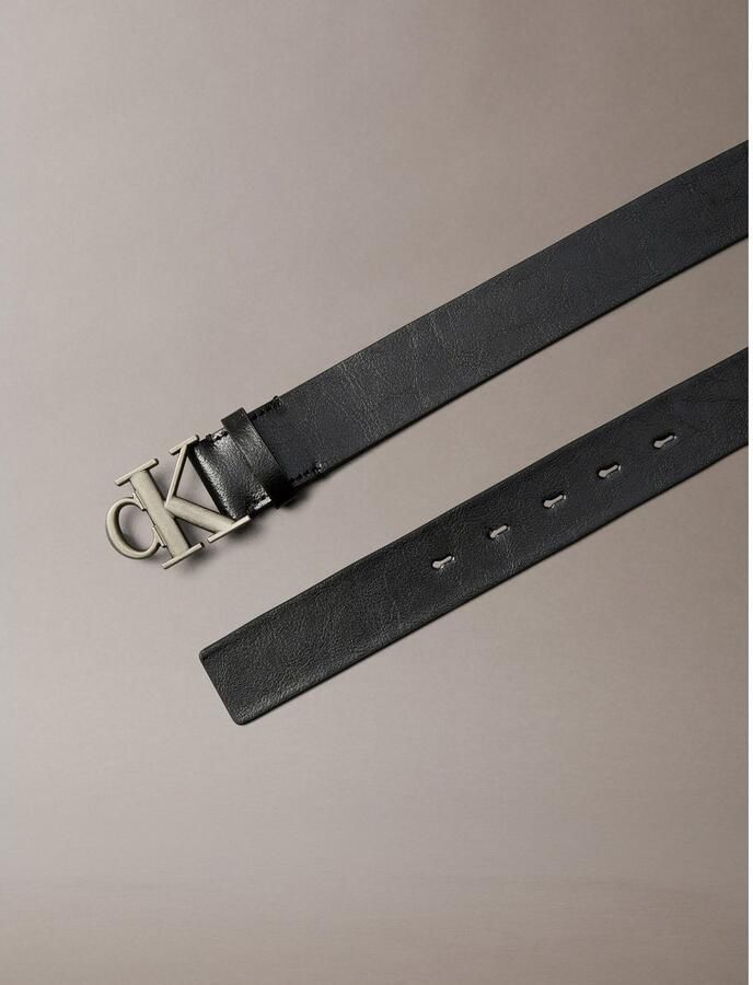Calvin Klein Leren riem MONOGRAM BUCKLE 35MM In grootte verstelbaar - Foto 4