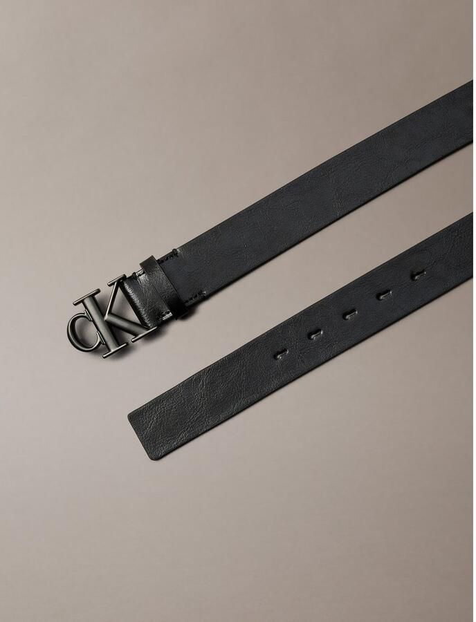 Calvin Klein Leren riem MONOGRAM BUCKLE 35MM In grootte verstelbaar - Foto 7