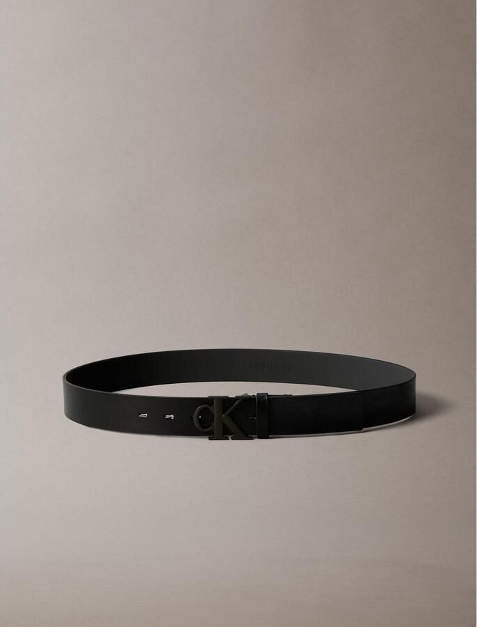 Calvin Klein Leren riem MONOGRAM BUCKLE 35MM In grootte verstelbaar - Foto 2