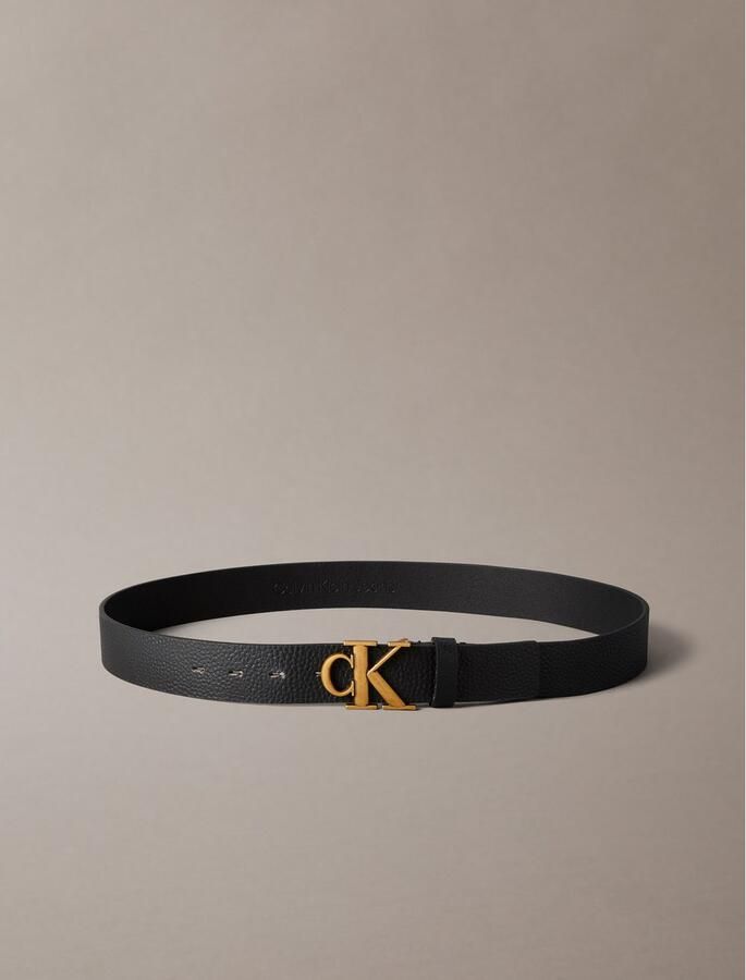 Calvin Klein Leren riem MONOGRAM BUCKLE FIXED BELT 35MM - Foto 3