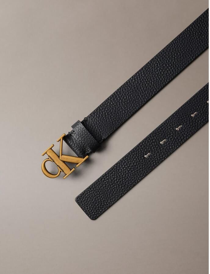 Calvin Klein Leren riem MONOGRAM BUCKLE FIXED BELT 35MM - Foto 2