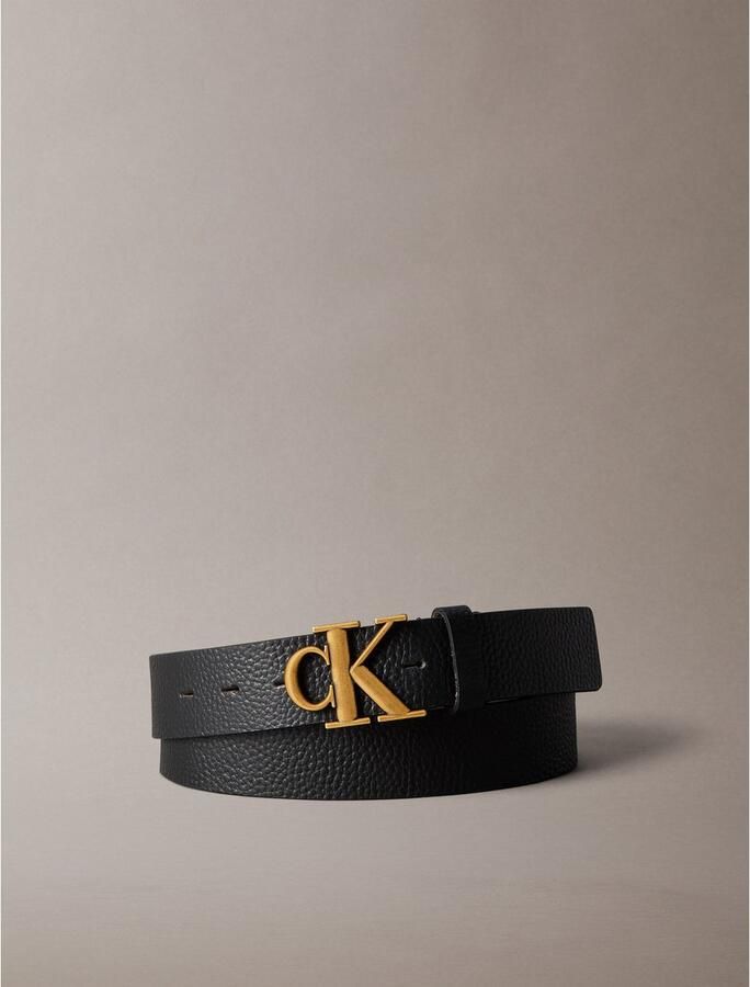 Calvin Klein Leren riem MONOGRAM BUCKLE FIXED BELT 35MM - Foto 4