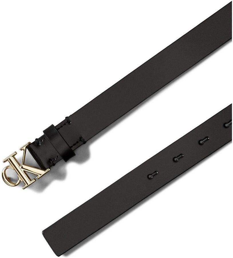 Calvin Klein Leren riem Monogram Plaque Buckle 30MM