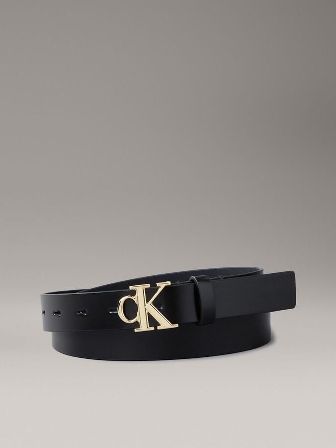 Calvin Klein Leren riem Monogram Plaque Buckle 30MM - Foto 2