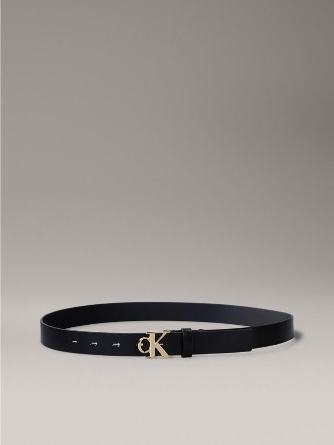 Calvin Klein Leren riem Monogram Plaque Buckle 30MM - Foto 3