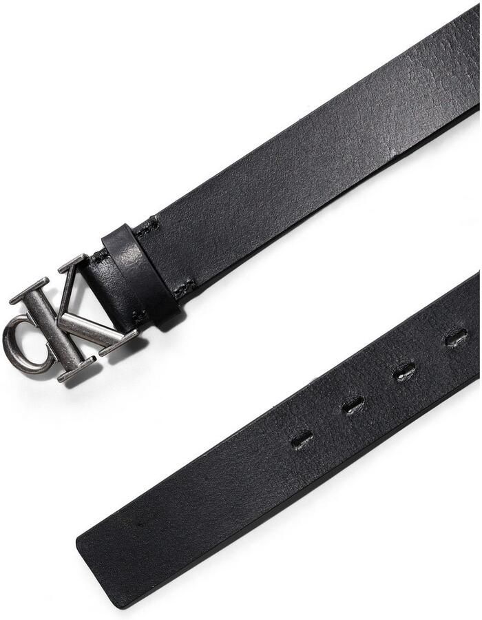 Calvin Klein Leren riem MONOGRAM PLAQUE BUCKLE 35MM