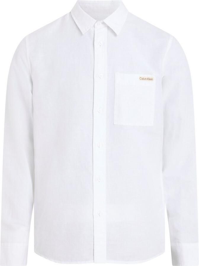 Calvin Klein Jeans Overhemd Lange Mouw LINEN COTTON SHIRT - Foto 5