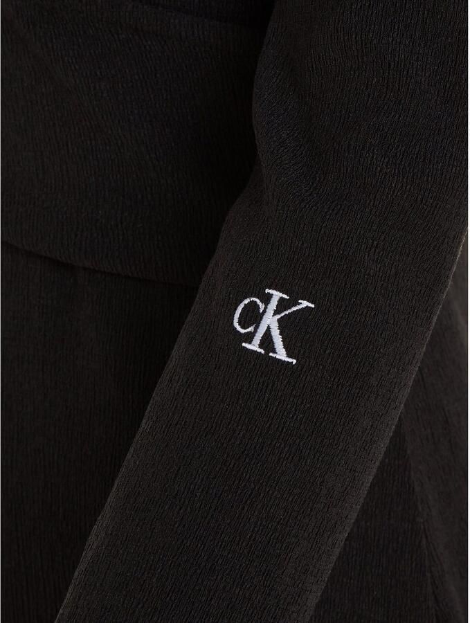 Calvin Klein Mini-jurk FRONT SPLIT WRAP LS DRESS