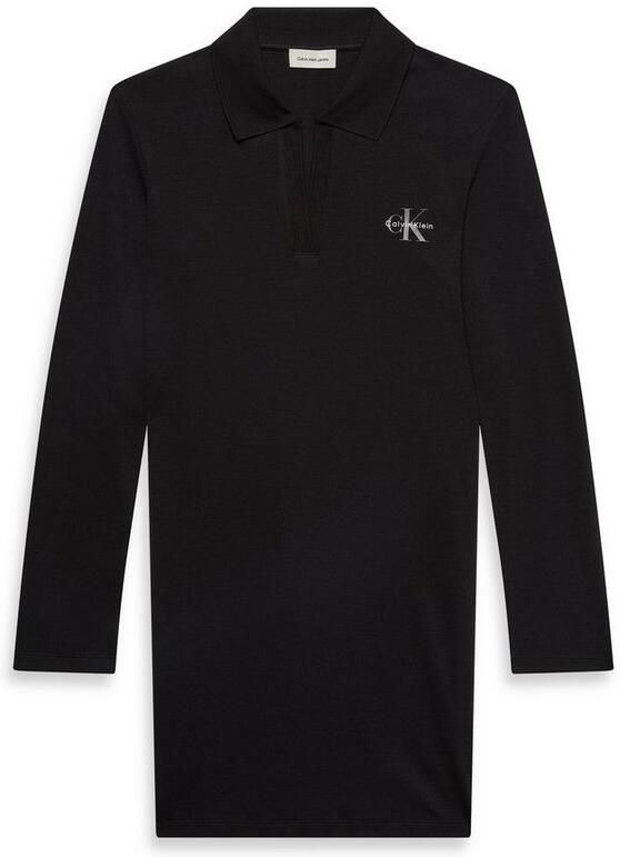 Calvin Klein Mini-jurk LS MONOLOGO RIB POLO MINI DRESS - Foto 5