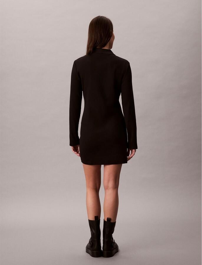 Calvin Klein Mini-jurk LS MONOLOGO RIB POLO MINI DRESS - Foto 4