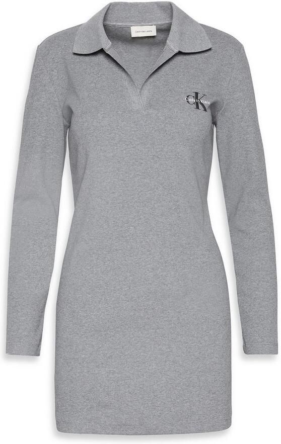 Calvin Klein Mini-jurk LS MONOLOGO RIB POLO MINI DRESS - Foto 4