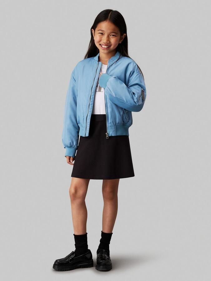 Calvin Klein Minirok LOGO TAPE FLARE PUNTO SKIRT voor kinderen tot 16 jaar met elastische tailleband - Foto 7