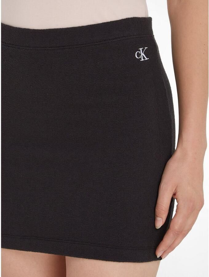 Calvin Klein Stretch Mini Rok Zwart Black Dames - Foto 2