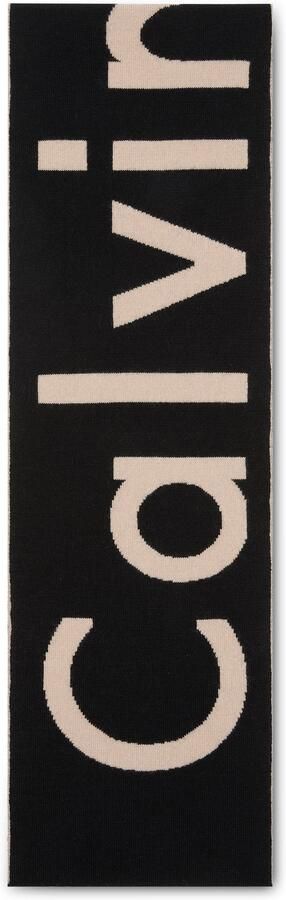 Calvin Klein Modieus sjaaltje BOLD LOGO 2-TONE WOOL HW SCARF - Foto 4