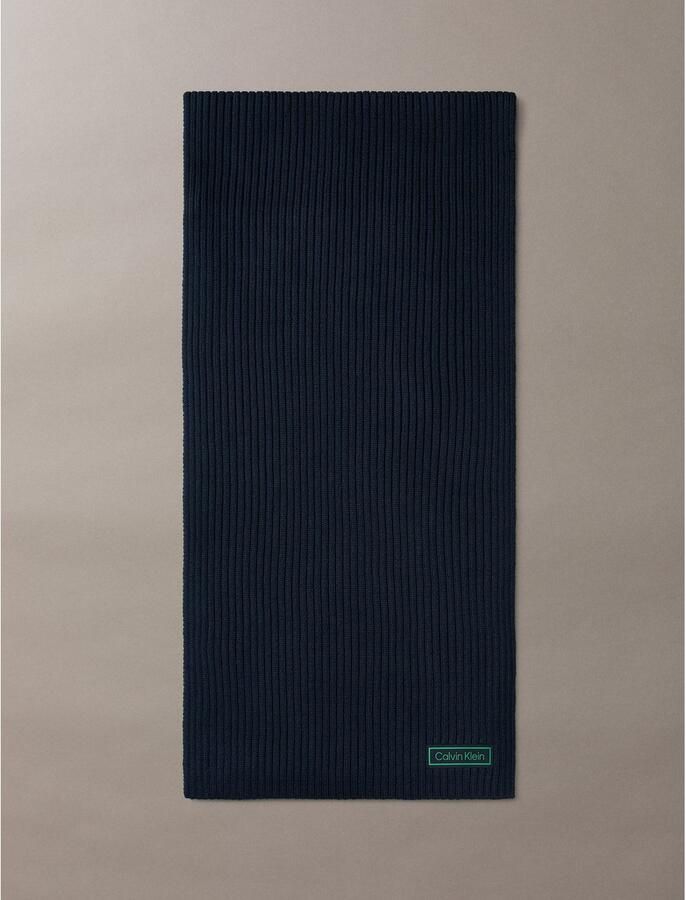 Calvin Klein Modieus sjaaltje PATCH CHUNKY RIB COTTON SCARF - Foto 3