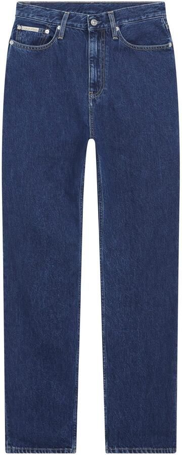 Calvin Klein Mom jeans HIGH RISE STRAIGHT lichte stone wash-look met muntzakje - Foto 4