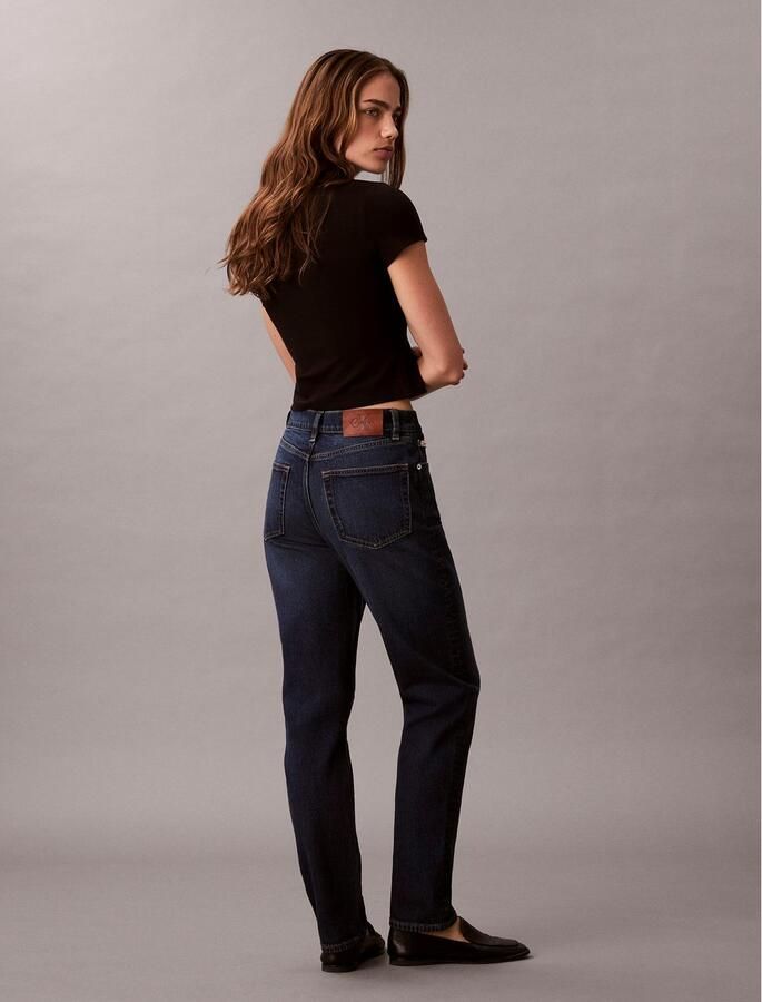 Calvin Klein Mom jeans NIEUWE MOM JEANS met merklabel op de tailleband