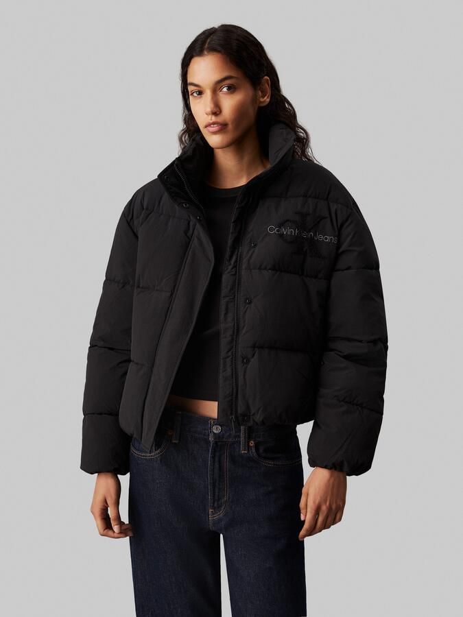 Calvin Klein Jeans Gewatteerd jack met logoprint model 'CHENILLE' - Foto 5