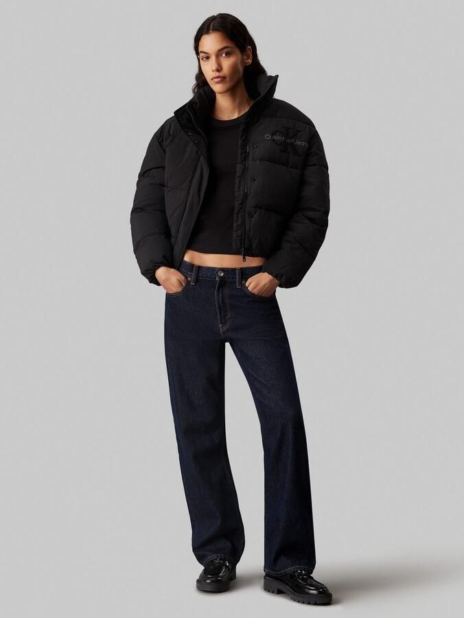 Calvin Klein Jeans Gewatteerd jack met logoprint model 'CHENILLE' - Foto 4