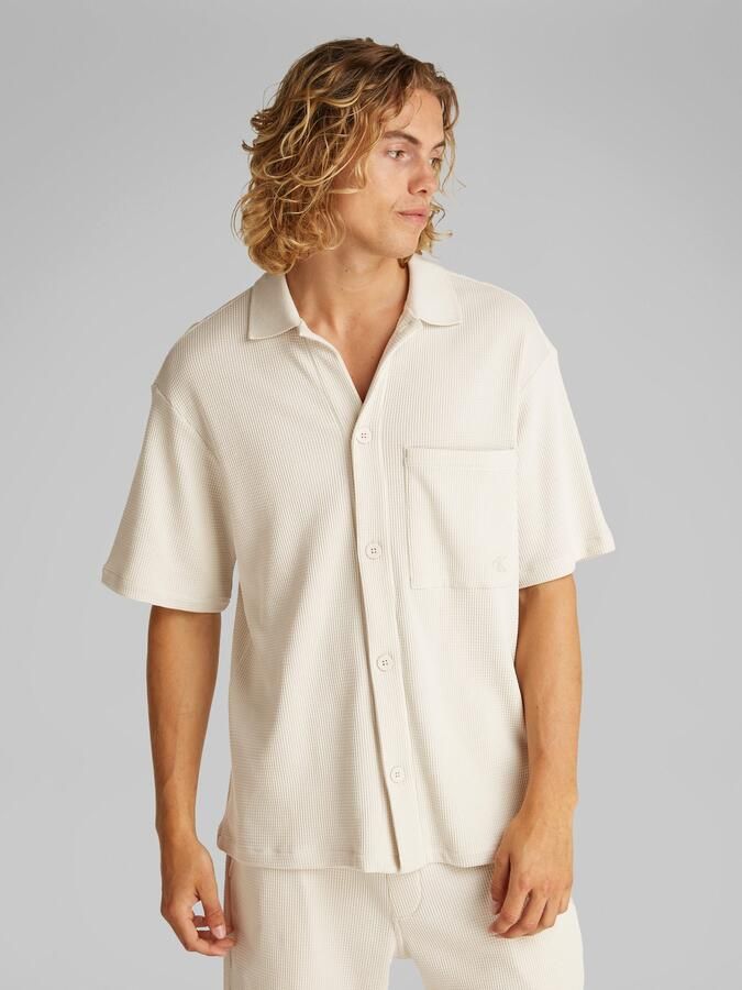 Calvin Klein Overhemd met korte mouwen CHUNKY WAFFLE SS HWK OVERSHIRT - Foto 6