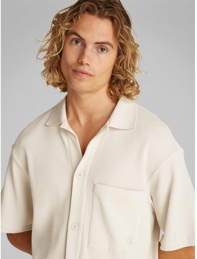 Calvin Klein Overhemd met korte mouwen CHUNKY WAFFLE SS HWK OVERSHIRT - Foto 4