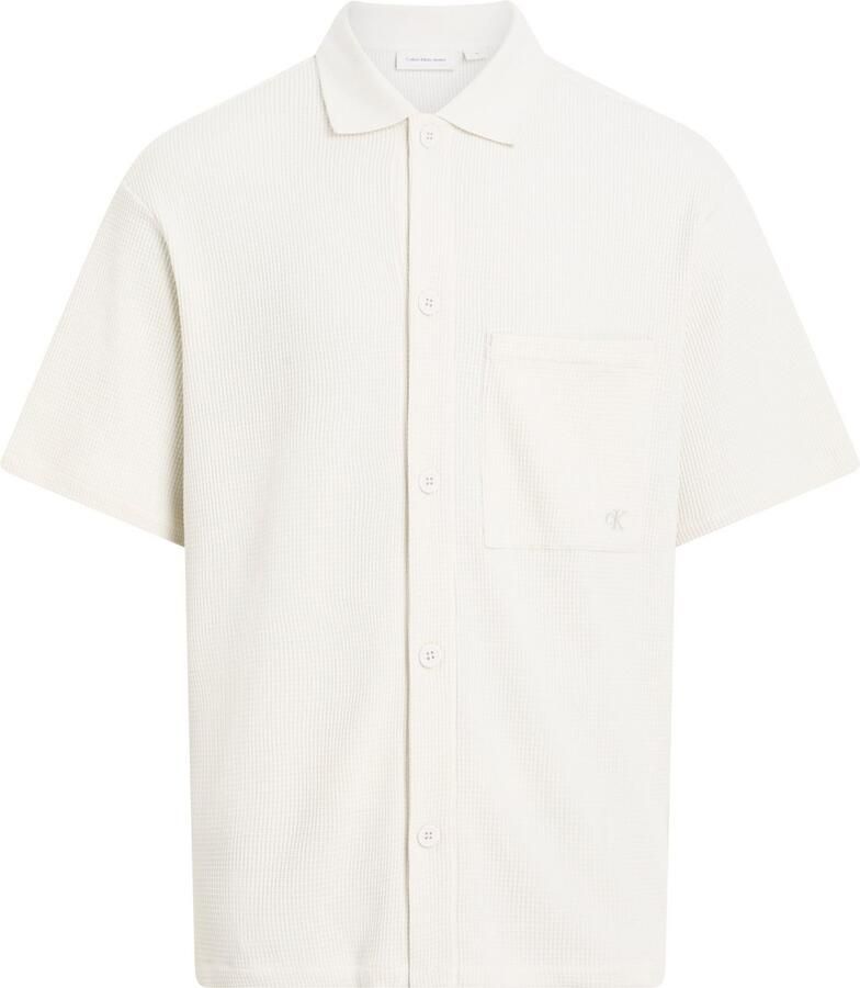 Calvin Klein Overhemd met korte mouwen CHUNKY WAFFLE SS HWK OVERSHIRT