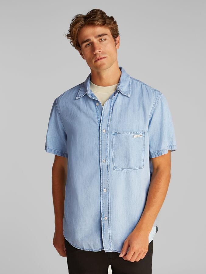 Calvin Klein Overhemd met korte mouwen REGULAR SS DENIM SHIRT - Foto 5