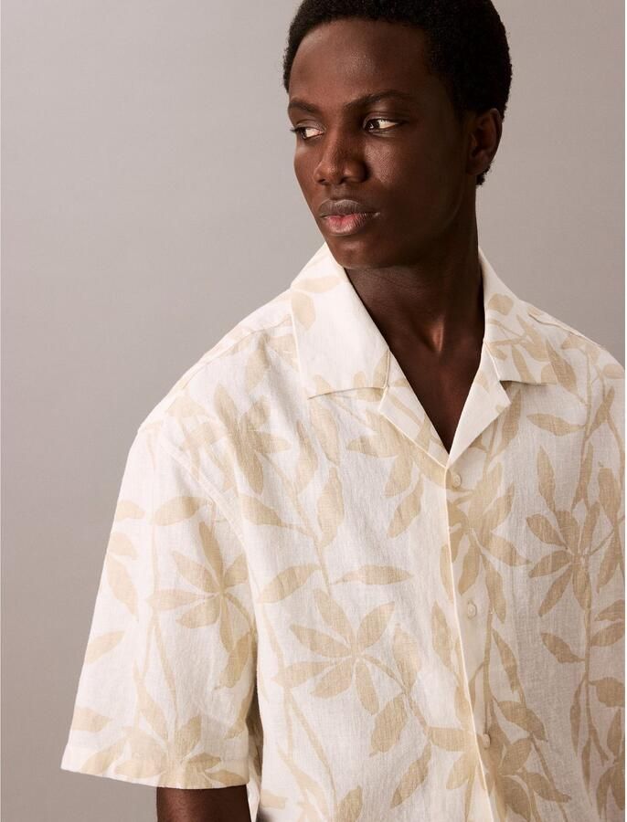 Calvin Klein Overhemd met korte mouwen SS CMP CLLR AP LNN R - Foto 3