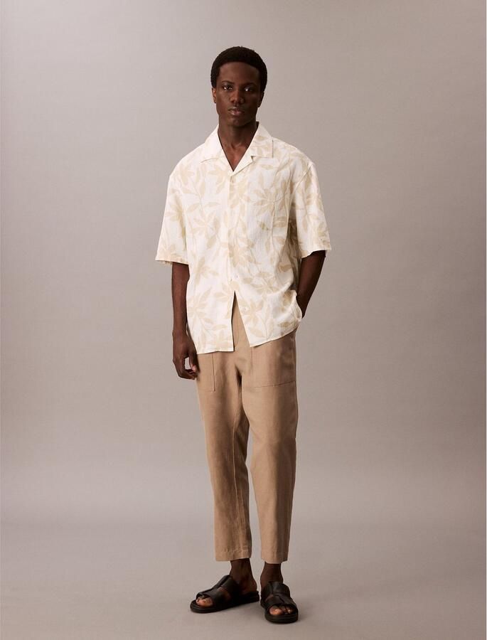 Calvin Klein Overhemd met korte mouwen SS CMP CLLR AP LNN R - Foto 6