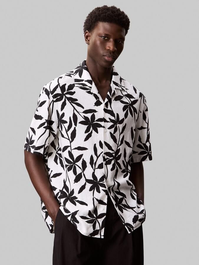 Calvin Klein Overhemd met korte mouwen SS CMP CLLR AP LNN R - Foto 5