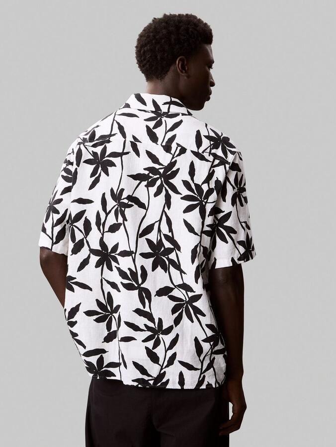 Calvin Klein Overhemd met korte mouwen SS CMP CLLR AP LNN R - Foto 3