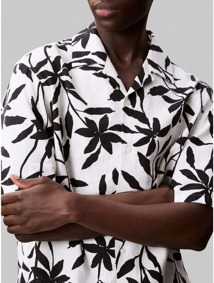 Calvin Klein Overhemd met korte mouwen SS CMP CLLR AP LNN R