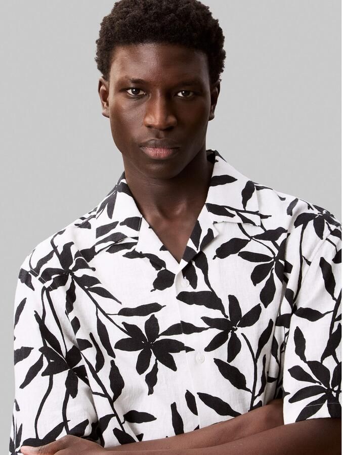 Calvin Klein Overhemd met korte mouwen SS CMP CLLR AP LNN R - Foto 2