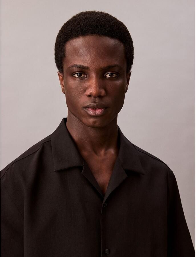 Calvin Klein Overhemd met korte mouwen SS TRVLR LNN CMP ESY - Foto 4