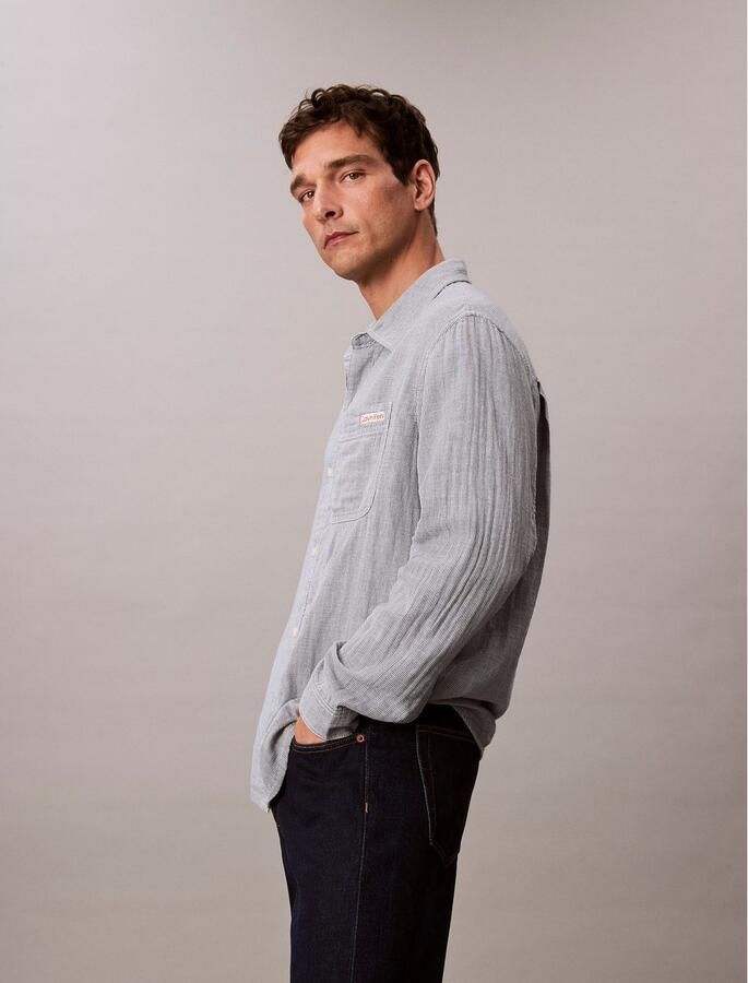 Calvin Klein Overhemd met lange mouwen CASUAL CLASSIC Met een ronde hals - Foto 4