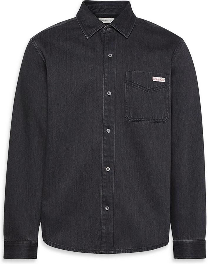 Calvin Klein Overhemd met lange mouwen CLASSIC 205 BLACK OVERSHIRT