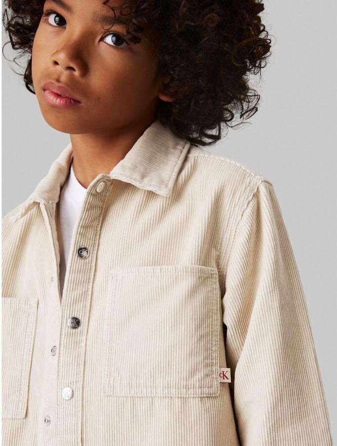 Calvin Klein Overhemd met lange mouwen Corduroy Straight Overshirt voor kinderen tot 16 jaar en met logo-patch - Foto 2