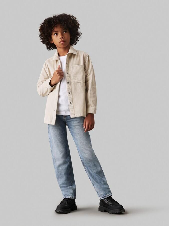 Calvin Klein Overhemd met lange mouwen Corduroy Straight Overshirt voor kinderen tot 16 jaar en met logo-patch - Foto 4