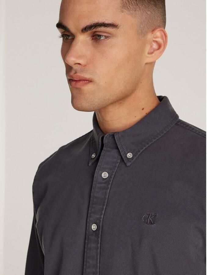 Calvin Klein Overhemd met lange mouwen GAR T DYE SHIRT met geborduurd logo - Foto 2